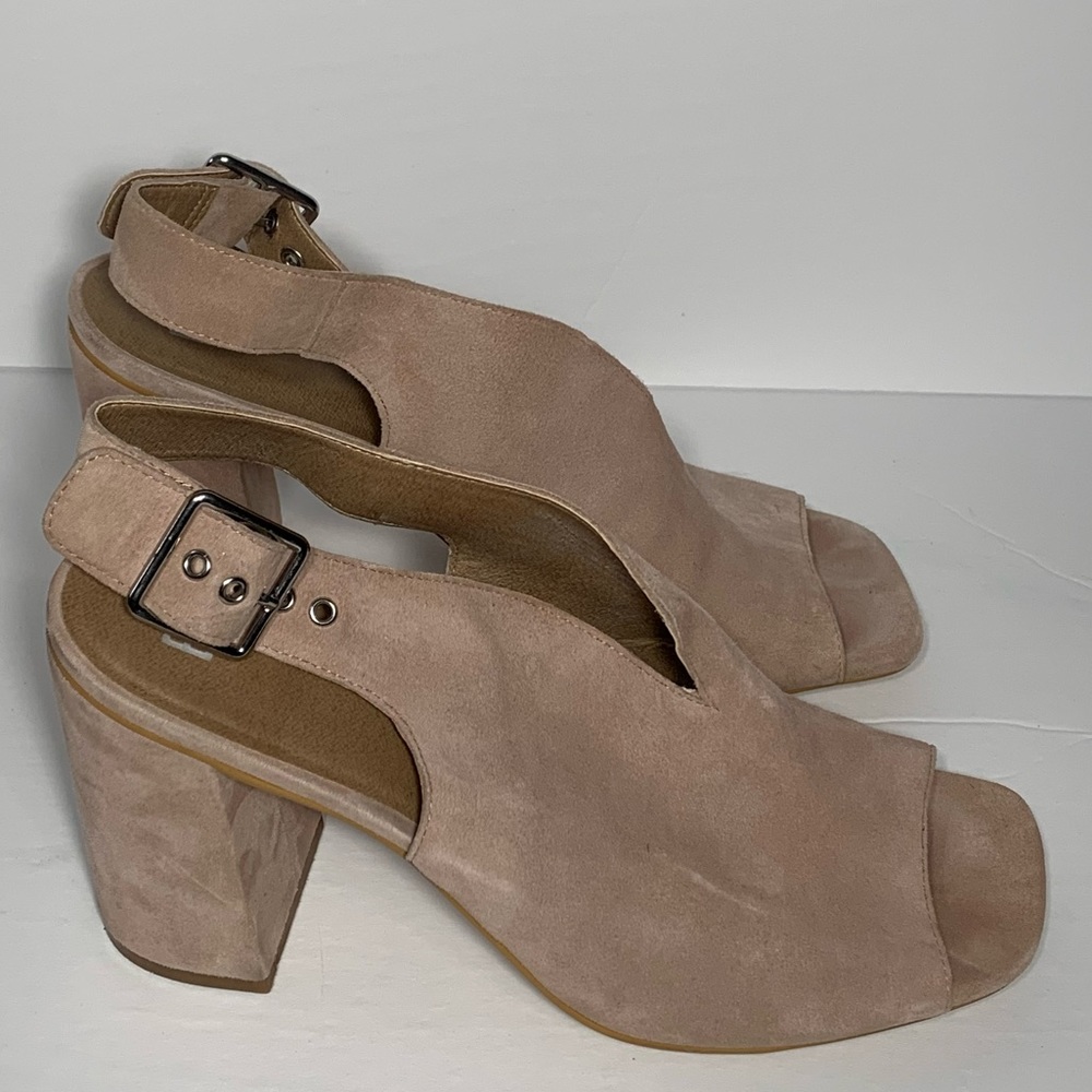 3/$20 Sale! BP Dusty Pink Slingback Open Toe Suede Heeled Sandal